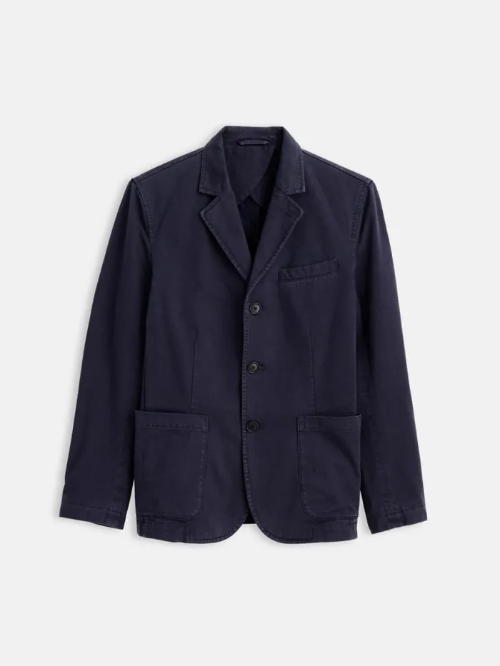 Alex Mill Mill Blazer In Vintage Wash Chino Dark Navy Men Jackets Coats