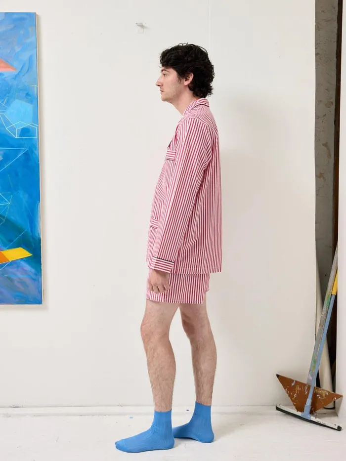 Alex Mill Schostal X Alex Mill Boxer Shorts Red Stripe Women Pajamas Slippers
