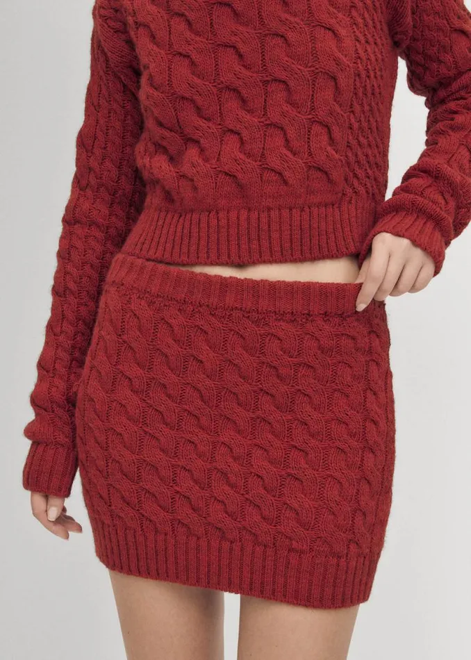 Blake Red Tricot Skirt Women ALOHAS Skirts
