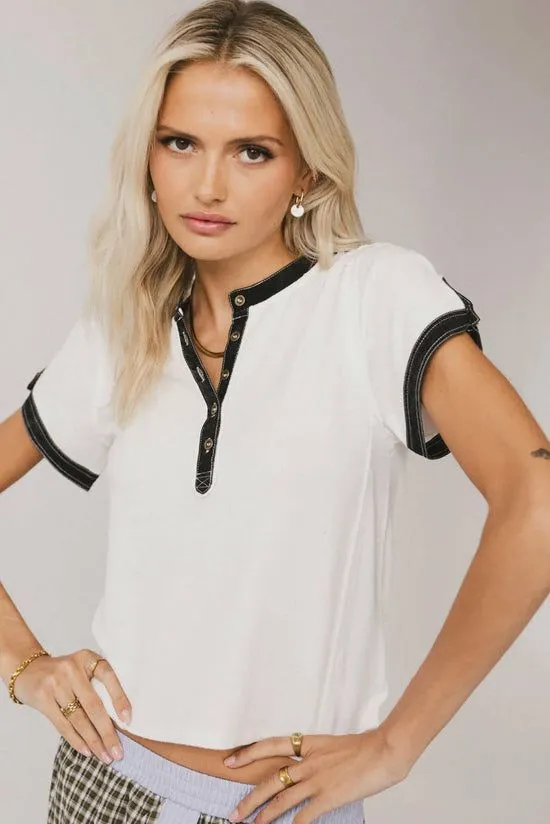 Bohme Azela Knit Top White Women Loungewear