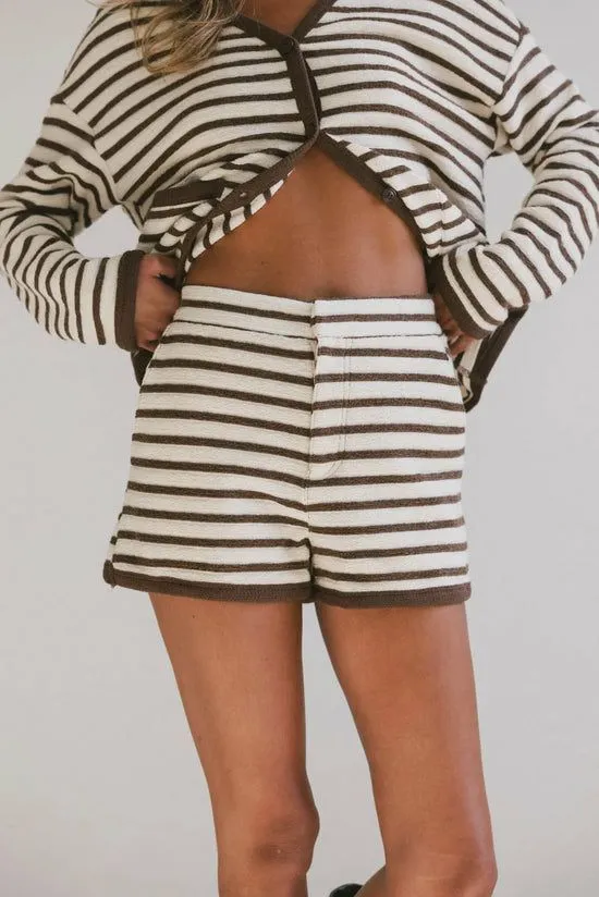 Bohme Karis Knit Shorts Brown Women Shorts