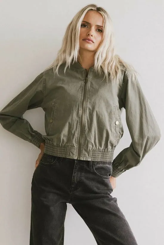 Bohme Sonnet Bomber Jacket Olive Women Jackets