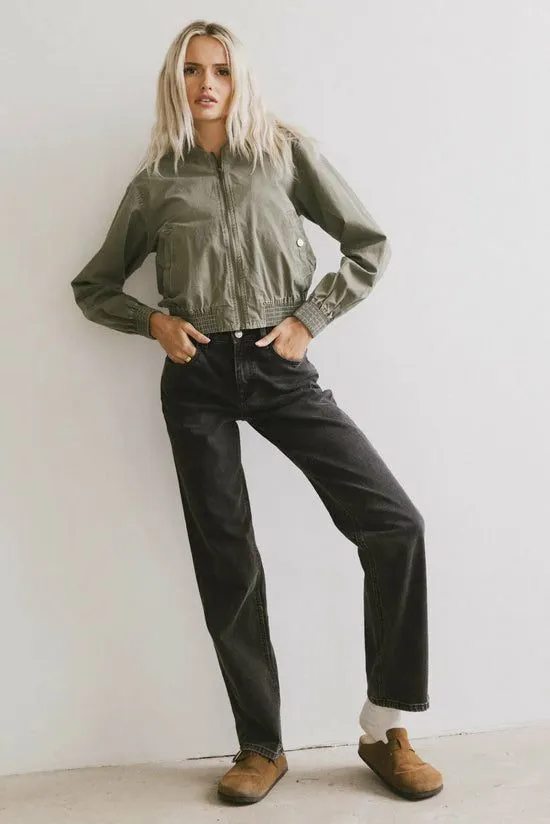 Bohme Sonnet Bomber Jacket Olive Women Jackets