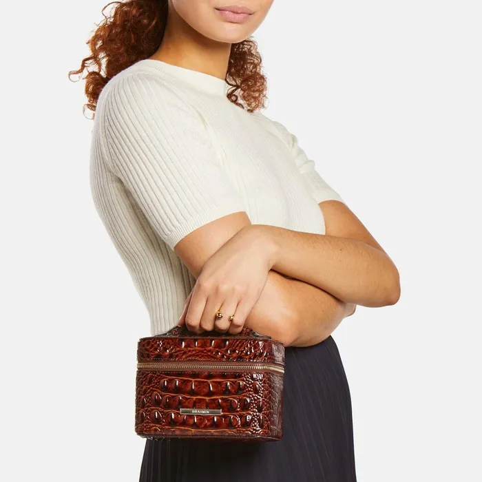 Brahmin Cosmetic Cases and Travel Small Charmaine Passion Purple 8211 Women Brahmin Cosmetic Cases and Travel Small Charmaine Passion Purple 8211 Women