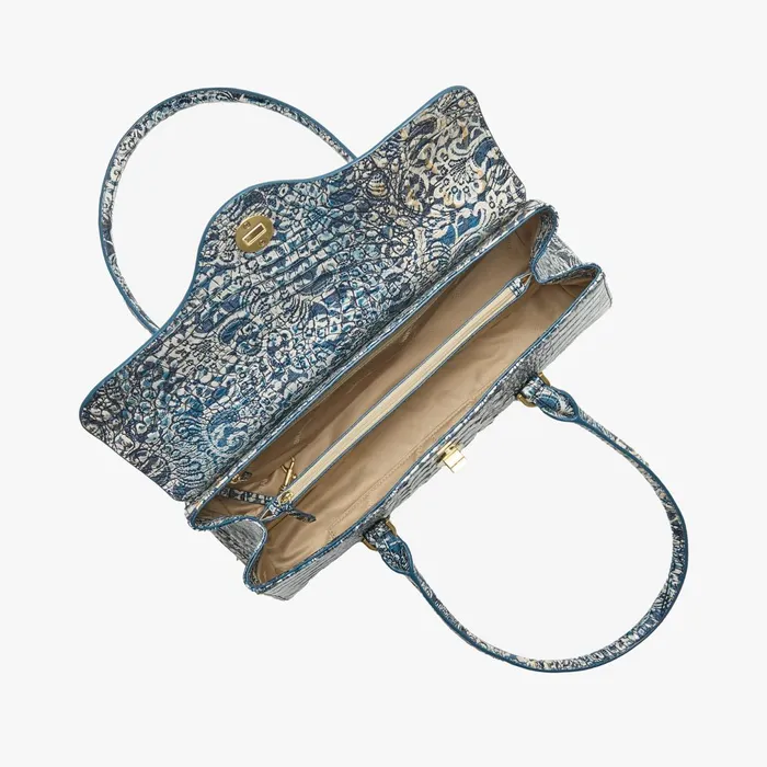 Brahmin Satchels Dayan Blue Filigree Melbourne 8211 Women Brahmin Satchels Dayan Blue Filigree Melbourne 8211 Women