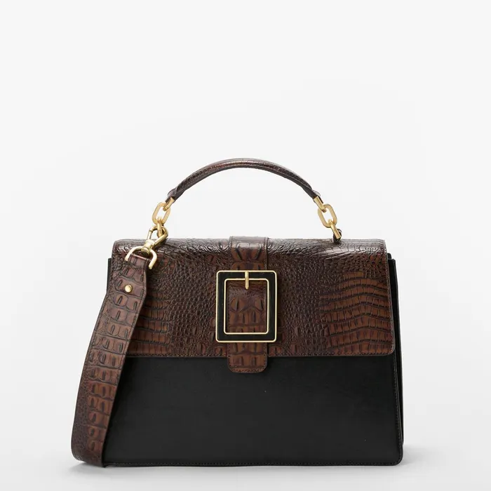 Brahmin Satchels Hallie Black Tuscan 8211 Women