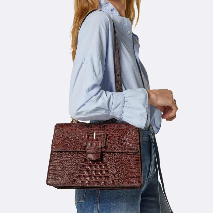 Brahmin Satchels Hallie Black Tuscan 8211 Women Brahmin Satchels Hallie Black Tuscan 8211 Women