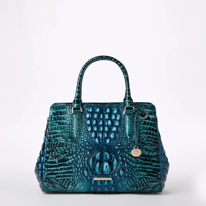 Brahmin Satchels Small Finley Blue Patina 8211 Women