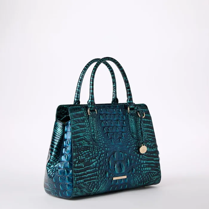 Brahmin Satchels Small Finley Blue Patina 8211 Women Brahmin Satchels Small Finley Blue Patina 8211 Women