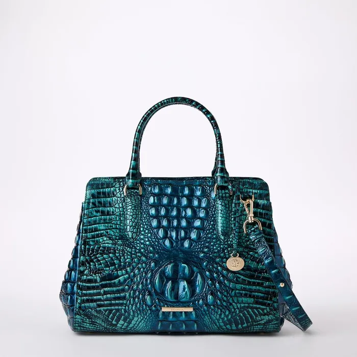 Brahmin Satchels Small Finley Blue Patina 8211 Women Brahmin Satchels Small Finley Blue Patina 8211 Women