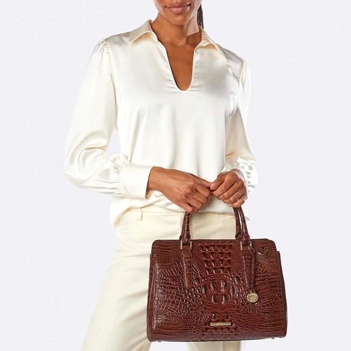 Brahmin Satchels Small Finley Blue Patina 8211 Women Brahmin Satchels Small Finley Blue Patina 8211 Women