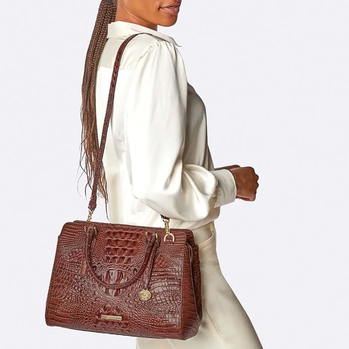 Brahmin Satchels Small Finley Blue Patina 8211 Women Brahmin Satchels Small Finley Blue Patina 8211 Women