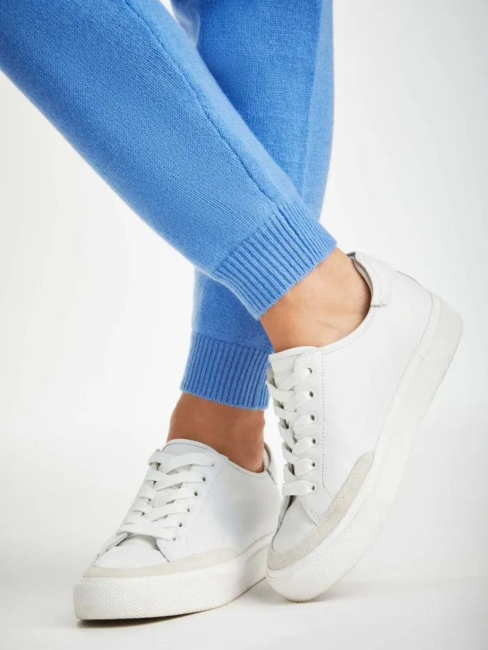 Cashmere Pants Women Derek Rose Track Pants Daphne Cashmere Cornflower