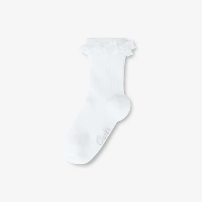 Clarks Frill Socks 2 Pack Infant Size 912 White Socks White Kids Socks and Tights