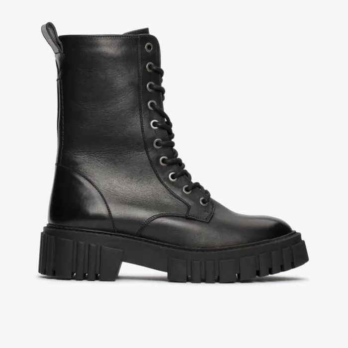 Clarks Page Lace Black Leather Mid Calf Boots Black Leather Women Lace Up Boots Clarks Page Lace Black Leather Mid Calf Boots Black Leather Women Lace Up Boots