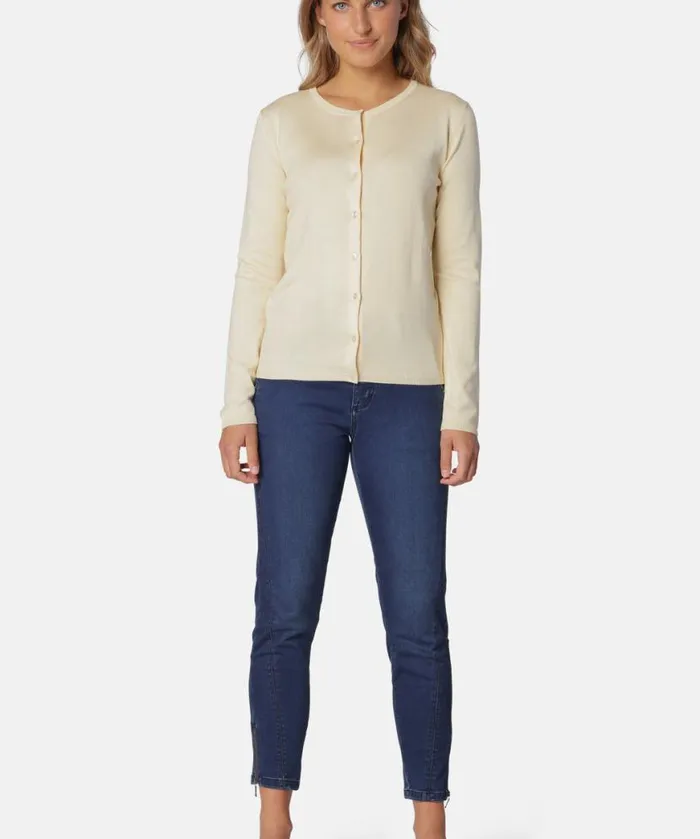 Clothing Ilse Jacobsen Knitwear Cardigan 8211 Flan Yellow