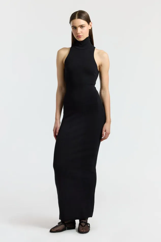 COTTON CITIZEN Verona Sleeveless Maxi Dress Jet Black Women Dresses Skirts COTTON CITIZEN Verona Sleeveless Maxi Dress Jet Black Women Dresses Skirts