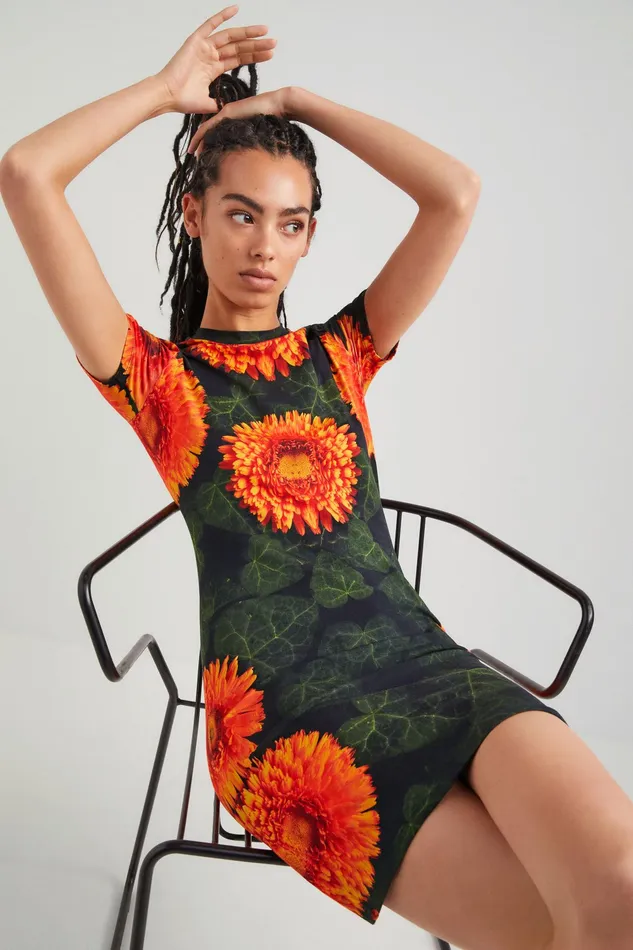 Floral Tshirt Dress Women Desigual Dresses