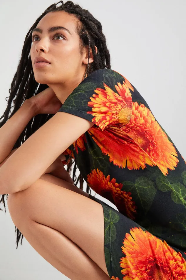 Floral Tshirt Dress Women Desigual Dresses