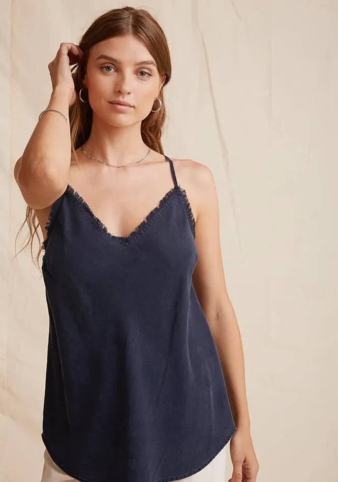 Frayed Tencel Cami 8211 Endless Sea Women Bella Dahl Sleeveless Frayed Tencel Cami 8211 Endless Sea Women Bella Dahl Sleeveless