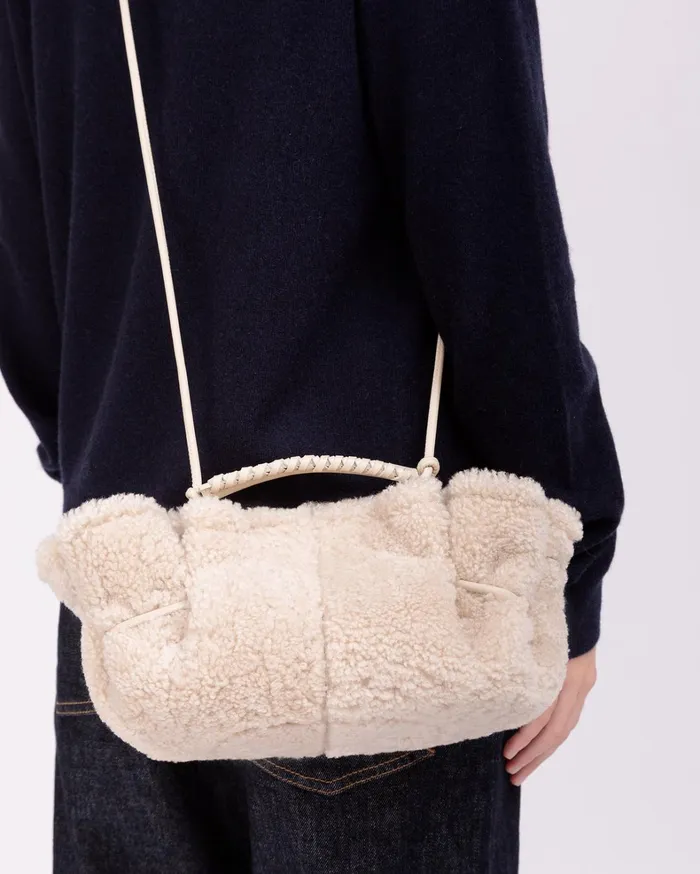 Hereu ARTA MINI CURLY SHEARLING 8211 Pleated Crossbody Bag Women Mini Bags