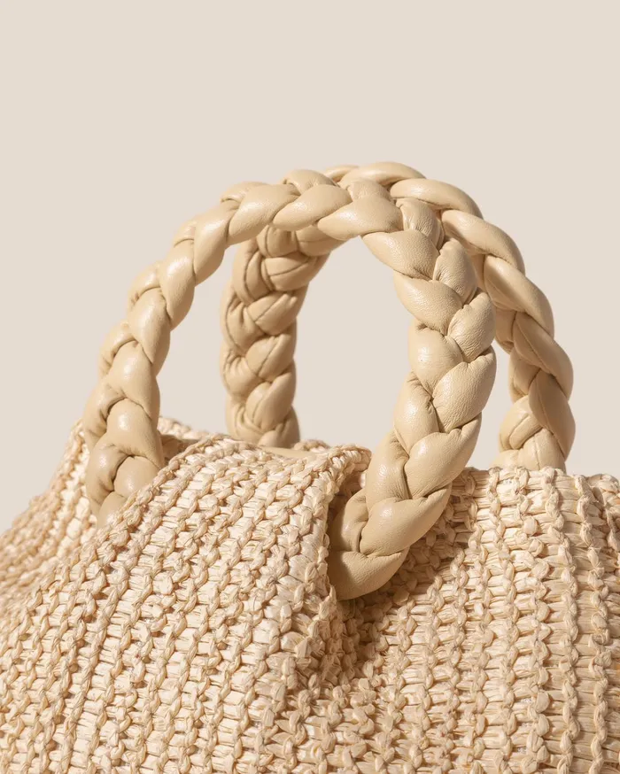 Hereu BOMBON M RAFFIA 8211 Plaitedhandle Raffia Crossbody Bag Women Crossbody Bags