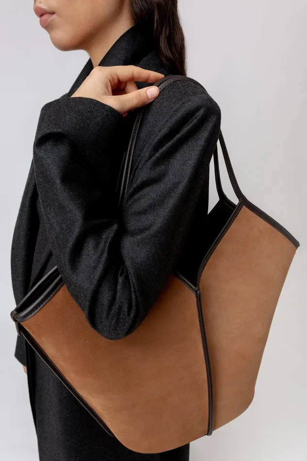 Hereu CALELLA SUEDE 8211 Calf Suede Tote Bag MenWomen Tote Bags
