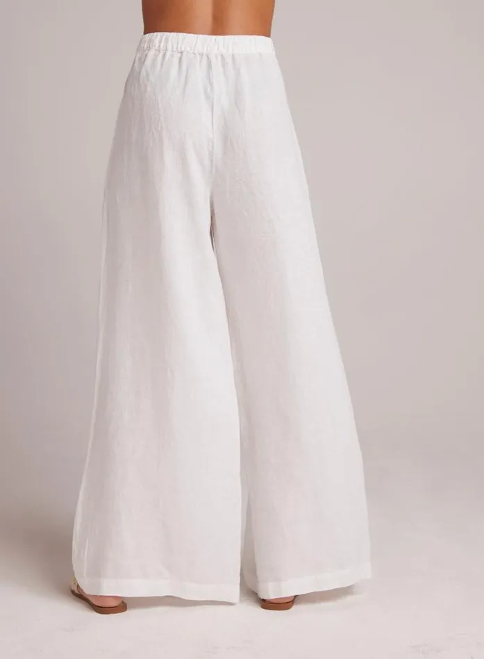 High Waisted Linen Pleated Pant White Women Bella Dahl Pants High Waisted Linen Pleated Pant White Women Bella Dahl Pants