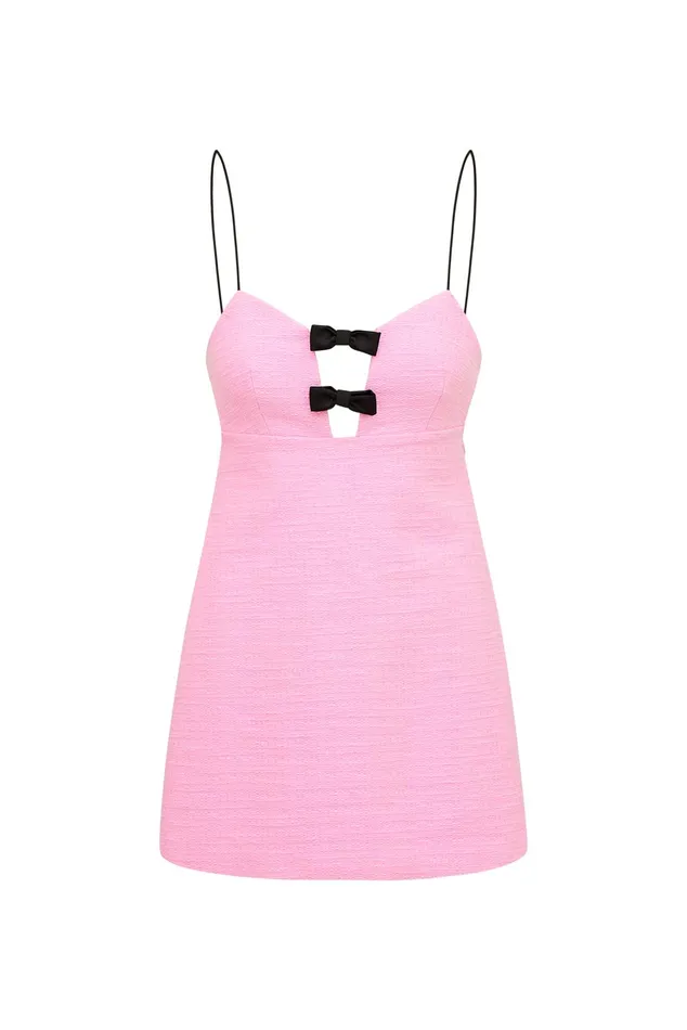 KidsWomen Mommy and Me LoveShackFancy Adelaide Tweed Mini Dress Pirouette Pink