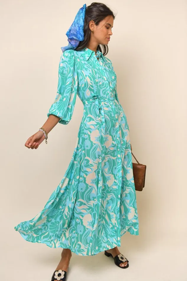 Maddison Green Abstract Shells Women RIXO Dresses