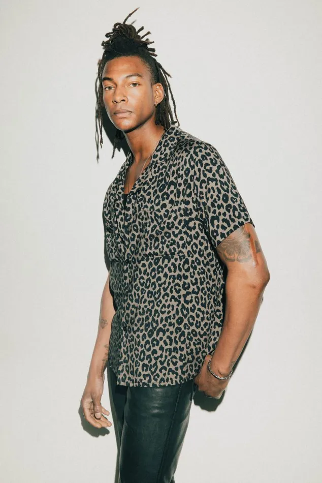 Men Cuban Shirt Leopard Camo OTHER SHIRTS Men Cuban Shirt Leopard Camo OTHER SHIRTS