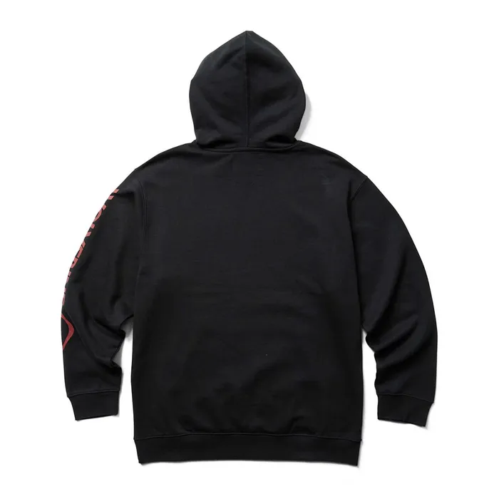 Men Graphic Hoody Sleeve Logo Black Wolverine Clothing