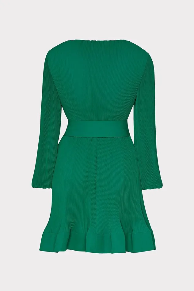 Milly Dresses Women Liv Pleated Dress Dark Forest