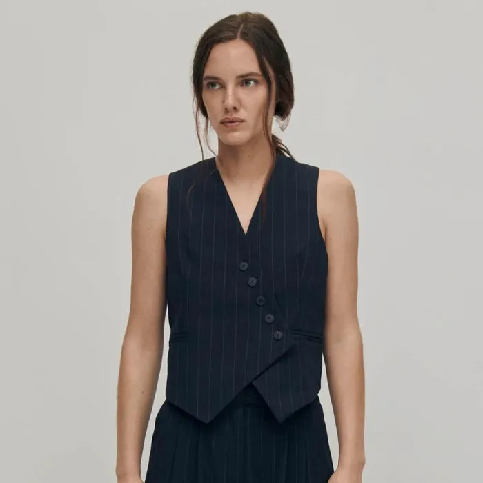 Poppy Navy Vest Women ALOHAS Blazers Vests