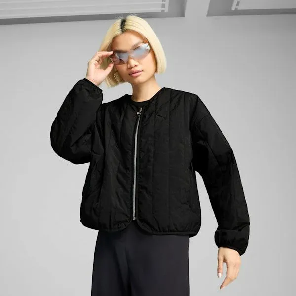 Puma Jackets and Outerwear Wardrobe Essentials 039s Relaxed Reversible Liner Jacket Puma Black 8211 Women Puma Jackets and Outerwear Wardrobe Essentials 039s Relaxed Reversible Liner Jacket Puma Black 8211 Women