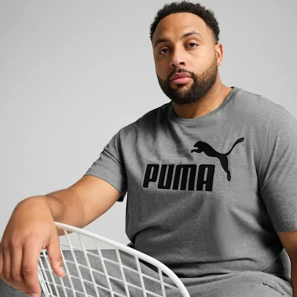 Puma TShirts and Tops Essentials No 1 Logo 039s Tee Medium Gray Heather 8211 Men