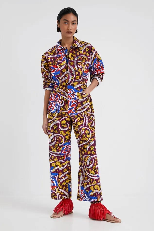 Stella Jean Long Jumpsuit Women Desigual Pants and Leggings