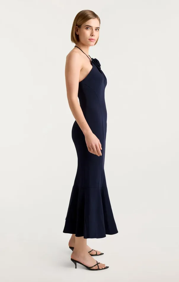 Women Cinq Sept Dresses Crepe Flower Jennie Dress Navy