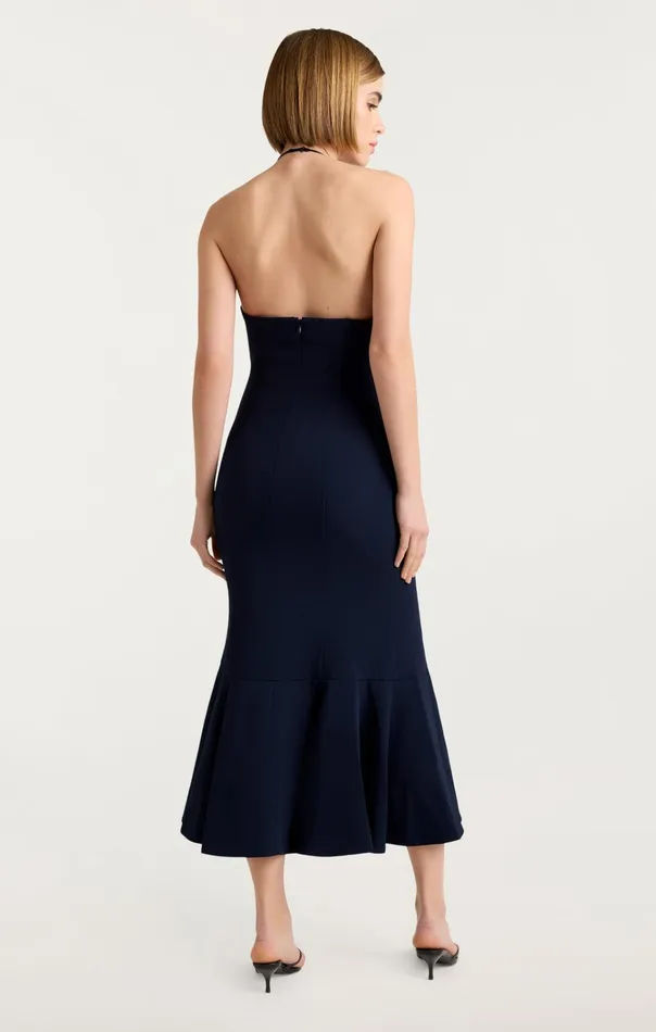 Women Cinq Sept Dresses Crepe Flower Jennie Dress Navy