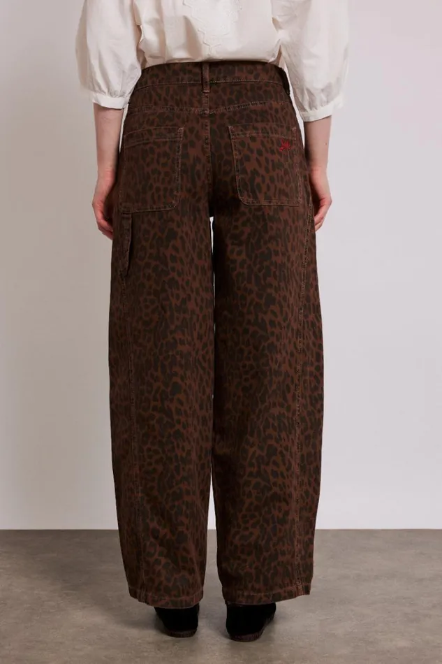 Women Coords Damson Madder Dion Jeans 8211 Dark Leopard Overdye