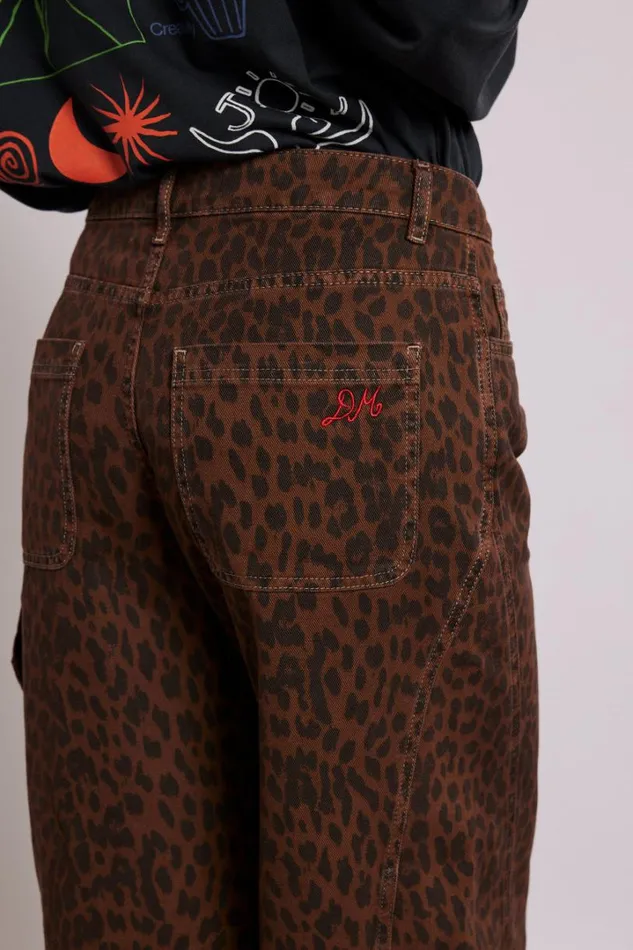 Women Coords Damson Madder Dion Jeans 8211 Dark Leopard Overdye