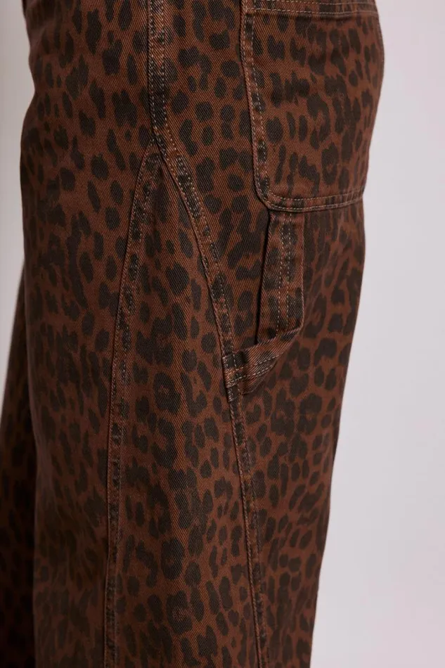 Women Coords Damson Madder Dion Jeans 8211 Dark Leopard Overdye