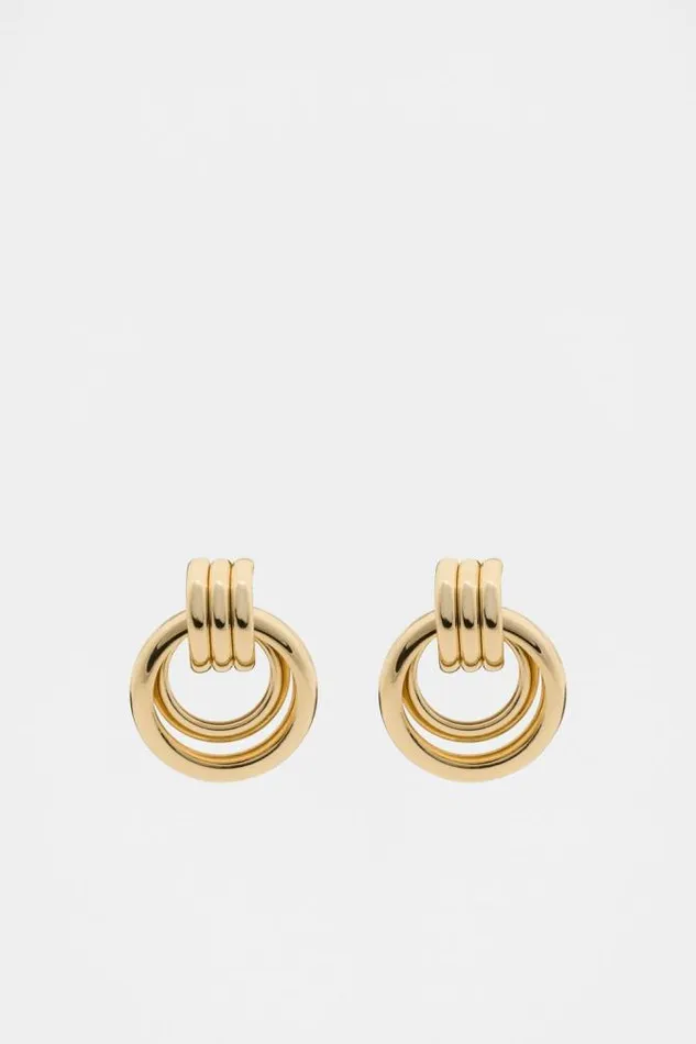 Women Jewellery Seed Heritage Circle Drop Earring Gold