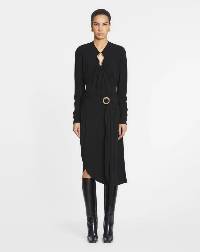 Women Skirts and Shorts Lanvin Mlodie Wrap Skirt Black Women Skirts and Shorts Lanvin Mlodie Wrap Skirt Black