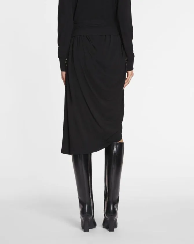 Women Skirts and Shorts Lanvin Mlodie Wrap Skirt Black Women Skirts and Shorts Lanvin Mlodie Wrap Skirt Black