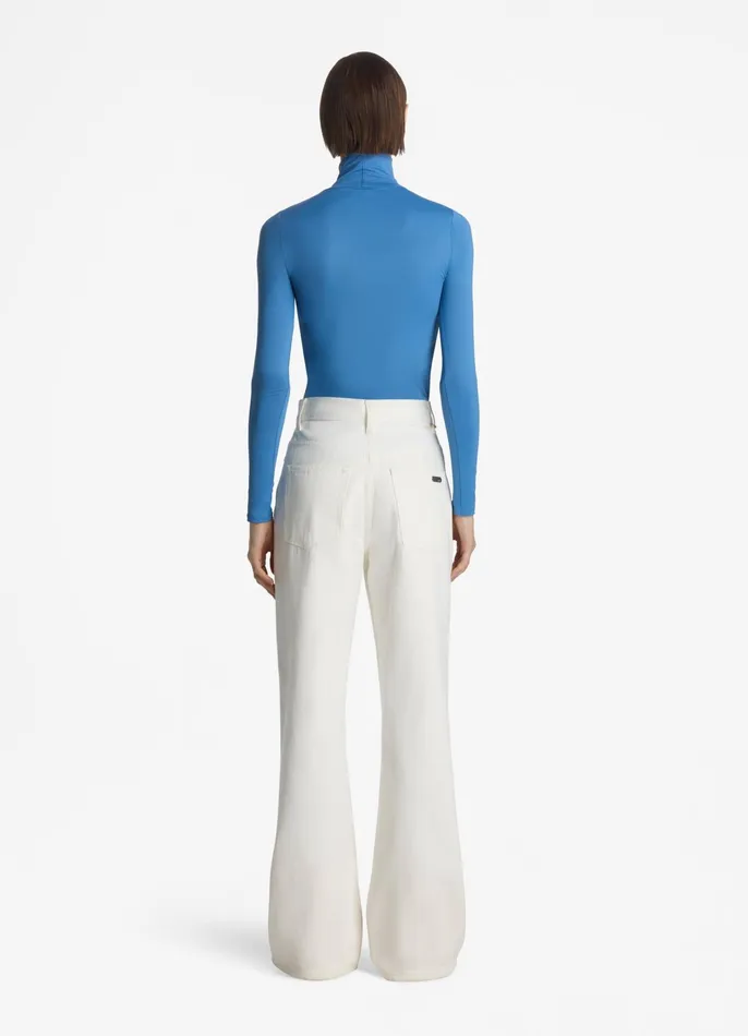 Women Tops and Shells St John Nuda Turtleneck Top Laguna Women Tops and Shells St John Nuda Turtleneck Top Laguna