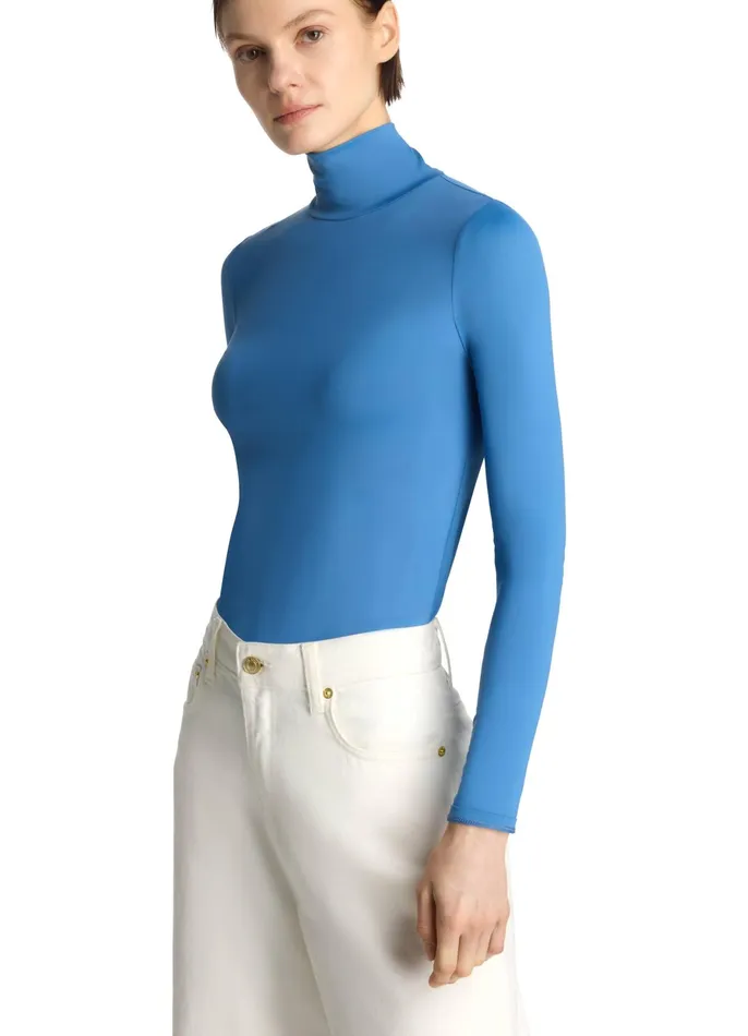 Women Tops and Shells St John Nuda Turtleneck Top Laguna Women Tops and Shells St John Nuda Turtleneck Top Laguna