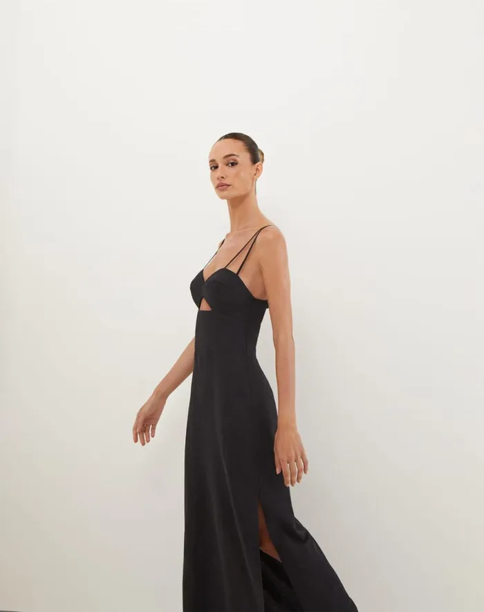 Women ViX Paula Hermanny Dresses Tats Midi Dress 8211 Black