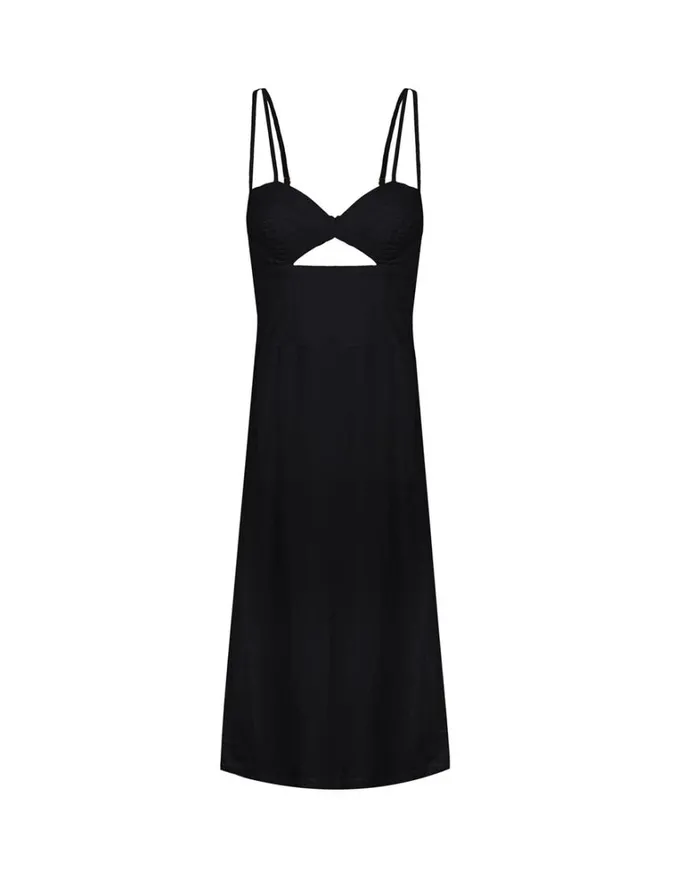 Women ViX Paula Hermanny Dresses Tats Midi Dress 8211 Black