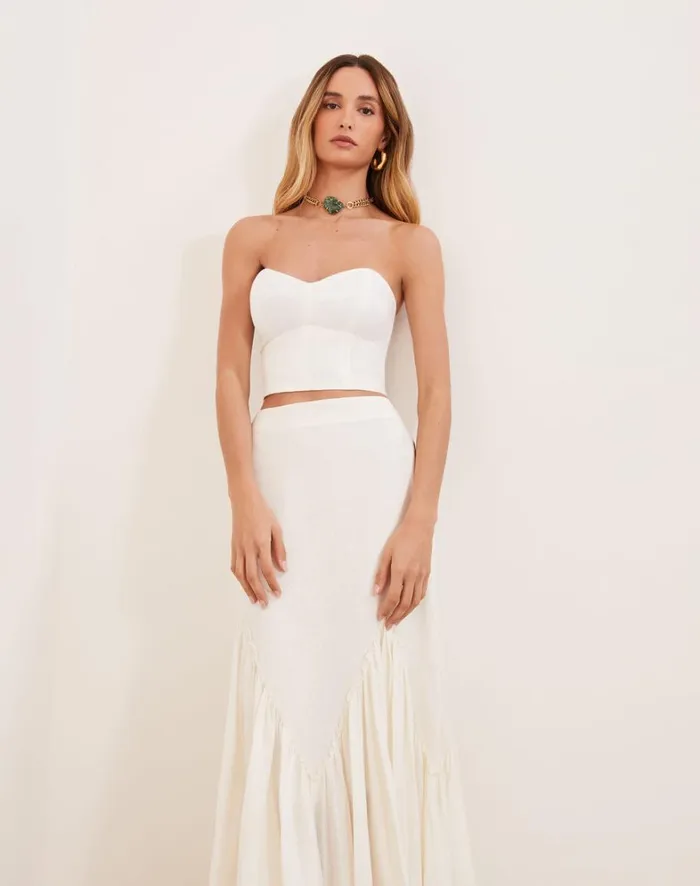 Women ViX Paula Hermanny Tops Adele Top 8211 Off White
